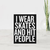 I衣服スケートとヒットの人々のおもしろい引用文 カード (正面)