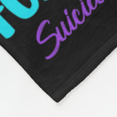 I衣服ティール（緑がかった色）とブラザーSuicidのメモリの紫 フリースブランケット (角)