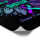 I衣服ティール(緑がかった色)と妹の自殺の予防のための紫 ポスター (角)