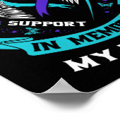 I衣服ティール(緑がかった色)と紫のために私のパパ父自殺A ポスター (角)