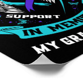 I衣服ティール(緑がかった色)と紫の孫娘の自殺A ポスター (角)