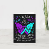 I衣服ティール（緑がかった色）と紫の私のすべての恋しく思Siのための カード (正面)