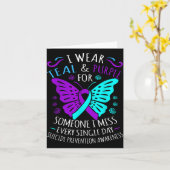 I衣服ティール（緑がかった色）と紫の私のすべての恋しく思Siのための カード (黄色い花)