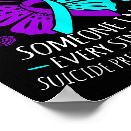 I衣服ティール（緑がかった色）と紫の私のすべての恋しく思Siのための ポスター (角)