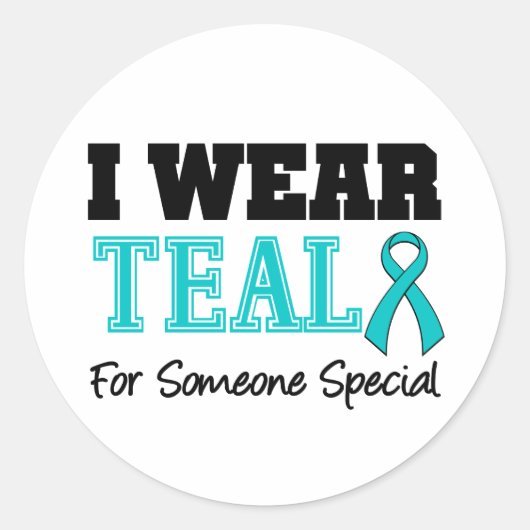 I衣服ティール(緑がかった色)リボン ラウンドシール (正面)