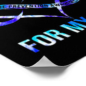 I衣服ティール（緑がかった色）紫ママ自殺防止戦争 ポスター (角)