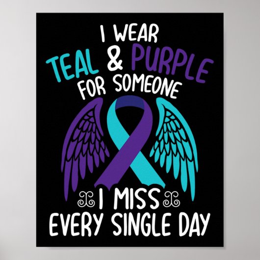 I衣服ティール（緑がかった色）&amp；パープルI恋しく思 Every ポスター (正面)