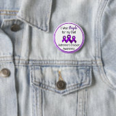 I衣服パープルがパパアルツハイマー病    缶バッジ (インサイチュ)