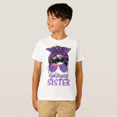 I衣服パープルてんかん認識度てんかん患者 Tシャツ (正面フル)