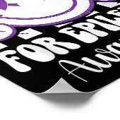 I衣服パープルてんかん認識度スマイル顔Ep ポスター (角)