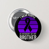 I衣服パープルオーバードーズ認識度パープルリボンコム 缶バッジ (正面&裏面)