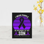 I衣服パープルオーバードーズ認識度パープルリボンユニファイ カード (黄色い花)