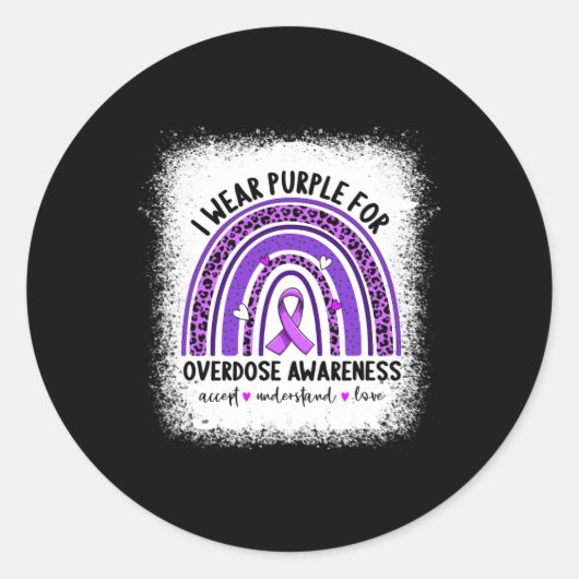 I衣服パープルオーバードーズ認識度ボホレインボー ラウンドシール (正面)