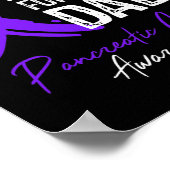 I衣服パープルパパシャツ膵癌A ポスター (角)