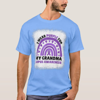 I衣服パープルフォーマイ祖母ルプス認識度レインブ Tシャツ