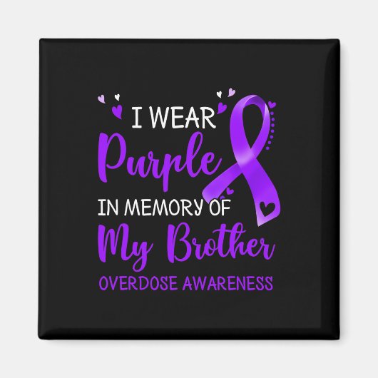 I衣服パープルメモリーブラザーオーバードーズ認識度 マグネット (正面)