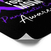 I衣服パープル乳膵臓がん認識度 ポスター (角)