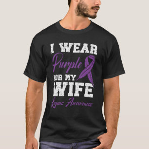 I衣服パープル妻ルパス認識度サポート Tシャツ