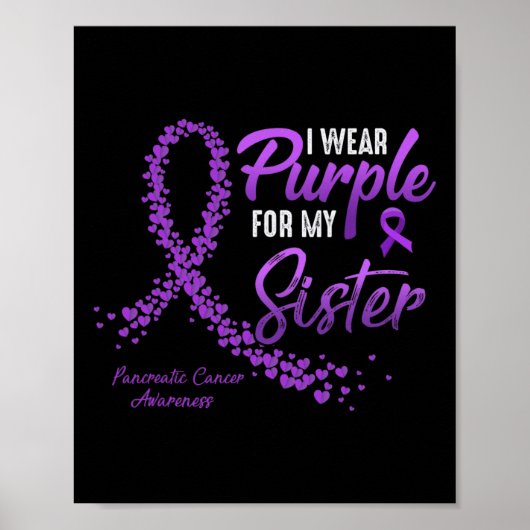 I衣服パープル姉妹膵がんアワレネ ポスター (正面)
