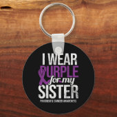 I衣服パープル姉妹膵臓がんアワレネ キーホルダー (正面)