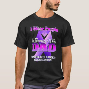 I衣服パープル私のパパすい臓の記憶 Tシャツ