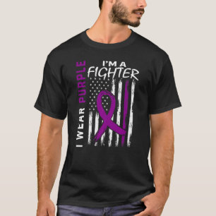 I衣服パープル私は戦闘機てんかん認識度アメ Tシャツ