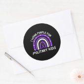 I衣服パープル軍隊キッズ ラウンドシール (封筒)