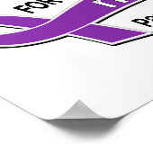 I衣服パープル42七膵臓がん ポスター (角)