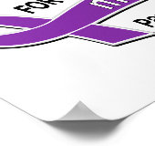 I衣服パープル42母膵臓がん ポスター (角)