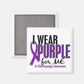 I衣服パープルfor ME 10線維筋痛 マグネット (正面/裏面)