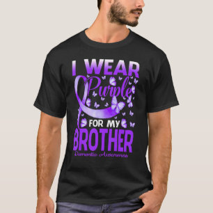 I衣服パープルfor My Brother Dementia認識度部 Tシャツ