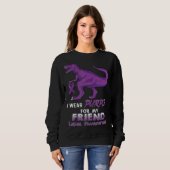 I衣服パープルfor My Mommy Lupus認識度Dinosa スウェットシャツ (正面フル)