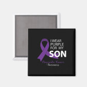 I衣服パープルfor My Son - Pancreatic Cancer Aware マグネット (正面/裏面)