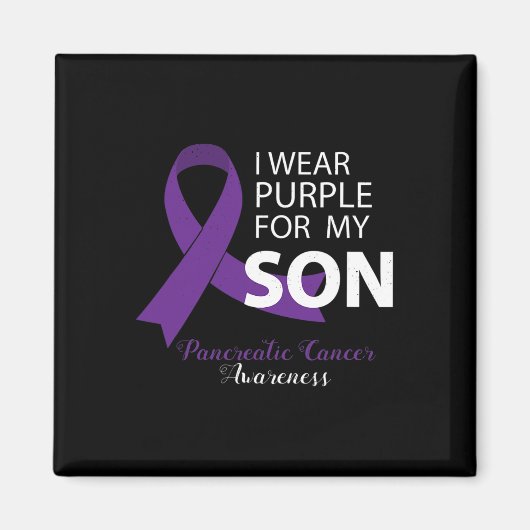 I衣服パープルfor My Son - Pancreatic Cancer Aware マグネット (正面)