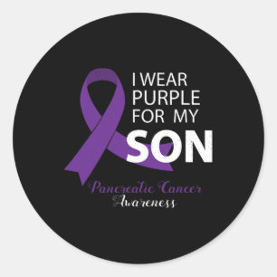 I衣服パープルfor My Son - Pancreatic Cancer Aware ラウンドシール