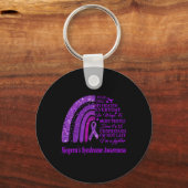 I衣服パープルFor Sjogren's Syndrome認識度戦争 キーホルダー (正面)