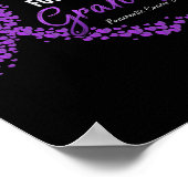 I衣服パープルGRANDPA膵臓がん患者 ポスター (角)