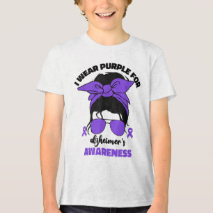 I衣服パープルHeimers認識度月ハイマー_ トライブレンドTシャツ