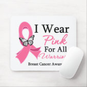 I衣服ピンクリボンすべての戦士の乳がん マウスパッド (マウス)