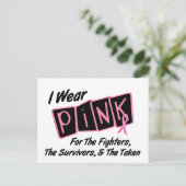 I衣服ピンクリボンFST 8乳がん ポストカード (スタンド正面)