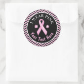 I衣服ピンク乳がん認識度ヘリンボーンCl ラウンドシール (バッグ)