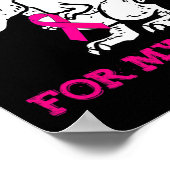 I衣服ピンク乳癌認識度Gr ポスター (角)