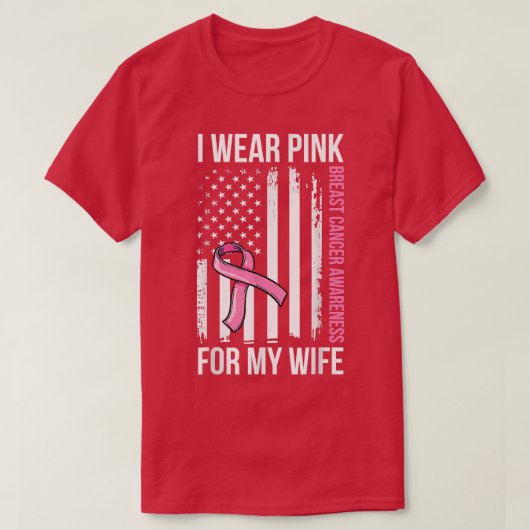 I衣服ピンク妻の乳がん認識度Fl Tシャツ (デザイン正面)