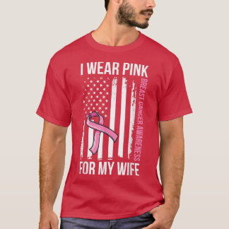 I衣服ピンク妻の乳がん認識度Fl Tシャツ