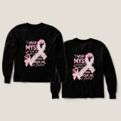 I衣服ピンク感動的のがん生存者 (デザイン 正面＆背面)