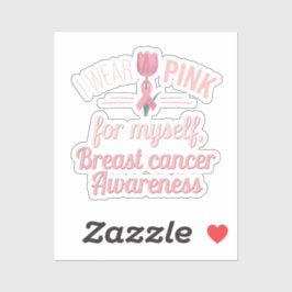 I衣服ピンク自分 – 乳がん認識度 シール