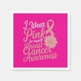 I衣服ピンク自分 – 乳がん認識度 スタンダードカクテルナプキン