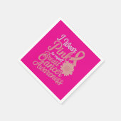 I衣服ピンク自分 – 乳がん認識度 スタンダードカクテルナプキン (角)