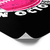 I衣服ピンク10月サッカー乳癌アワール ポスター (角)