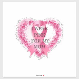 I衣服ピンク，乳がん認識度のサポート シール